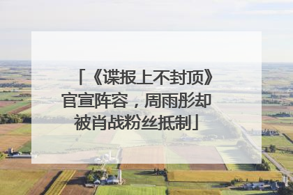 《谍报上不封顶》官宣阵容，周雨彤却被肖战粉丝抵制