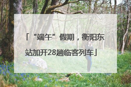 “端午”假期，衡阳东站加开28趟临客列车
