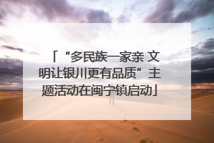 “多民族一家亲 文明让银川更有品质”主题活动在闽宁镇启动