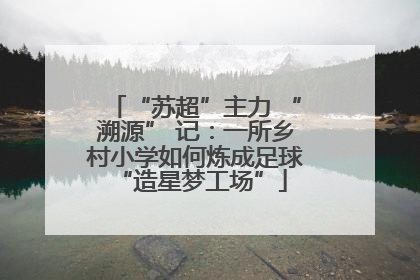 “苏超”主力 “溯源” 记：一所乡村小学如何炼成足球 “造星梦工场”