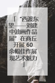 “西渡东望——刘建中油画作品展”在商丘开展 60余幅佳作展现艺术魅力