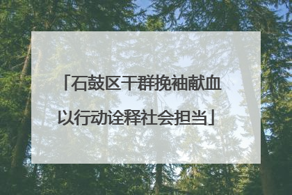 石鼓区干群挽袖献血 以行动诠释社会担当