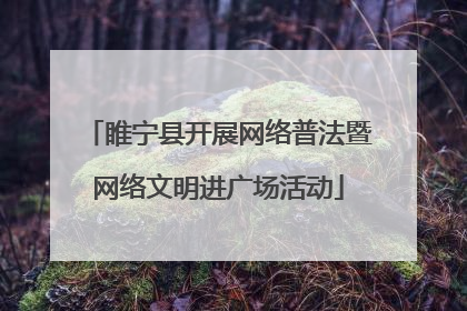 睢宁县开展网络普法暨网络文明进广场活动