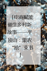 电商赋能催生乡村新故事——平顶山：果农“抢”支书