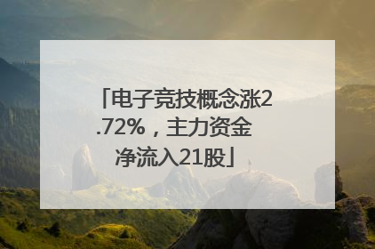 电子竞技概念涨2.72%，主力资金净流入21股