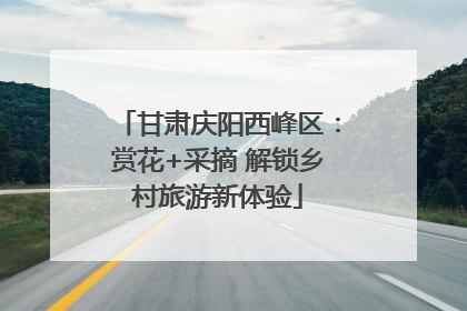 甘肃庆阳西峰区：赏花+采摘 解锁乡村旅游新体验