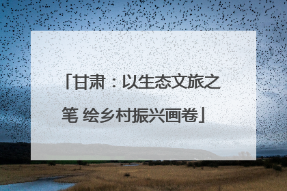 甘肃：以生态文旅之笔 绘乡村振兴画卷