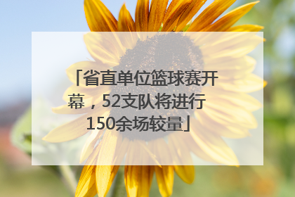 省直单位篮球赛开幕，52支队将进行150余场较量