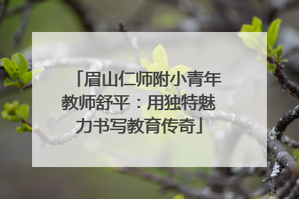 眉山仁师附小青年教师舒平：用独特魅力书写教育传奇