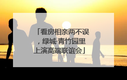 看房相亲两不误，绿城·青竹园里上演高端联谊会
