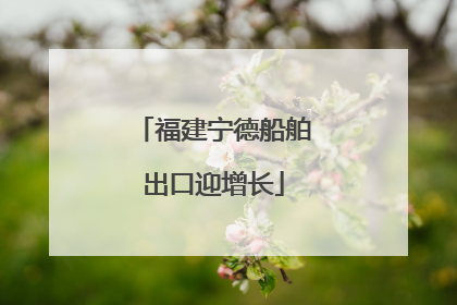 福建宁德船舶出口迎增长