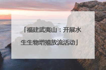 福建武夷山：开展水生生物增殖放流活动