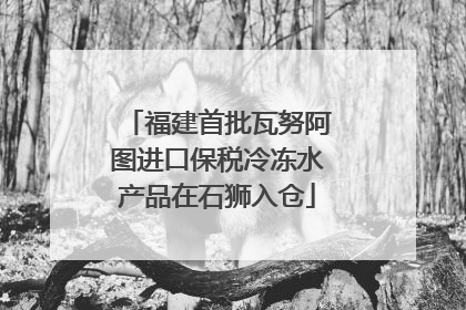 福建首批瓦努阿图进口保税冷冻水产品在石狮入仓