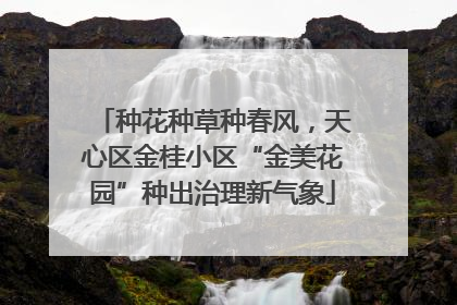 种花种草种春风，天心区金桂小区“金美花园”种出治理新气象