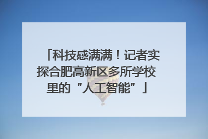 科技感满满！记者实探合肥高新区多所学校里的“人工智能”