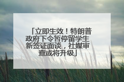 立即生效！特朗普政府下令暂停留学生新签证面谈，社媒审查或将升级