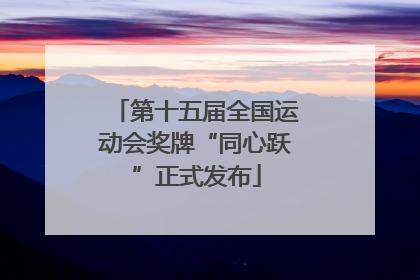 第十五届全国运动会奖牌“同心跃”正式发布