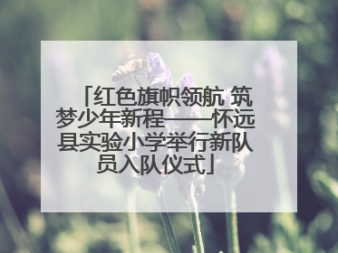 红色旗帜领航 筑梦少年新程——怀远县实验小学举行新队员入队仪式