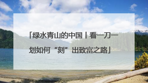 绿水青山的中国丨看一刀一划如何“刻”出致富之路