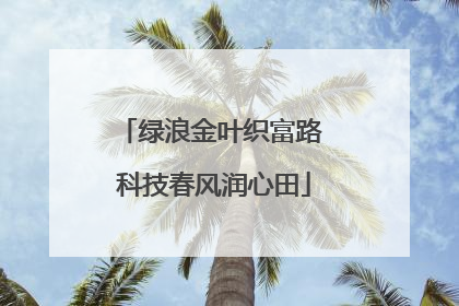绿浪金叶织富路 科技春风润心田