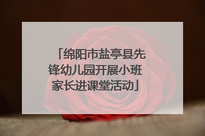 绵阳市盐亭县先锋幼儿园开展小班家长进课堂活动