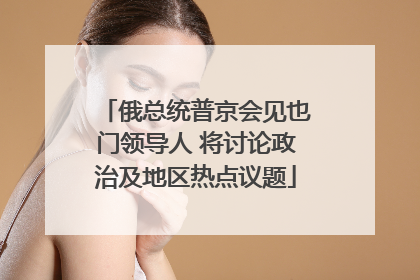 俄总统普京会见也门领导人 将讨论政治及地区热点议题