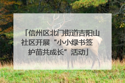 信州区北门街道吉阳山社区开展“小小绿书签 护苗共成长”活动