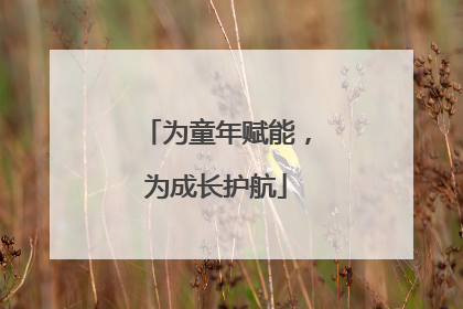为童年赋能，为成长护航