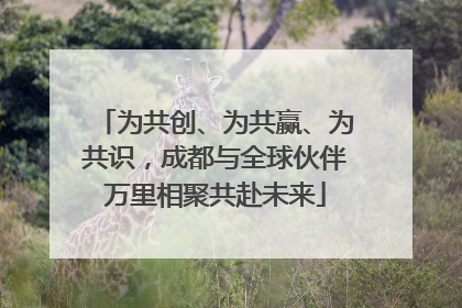 为共创、为共赢、为共识，成都与全球伙伴万里相聚共赴未来