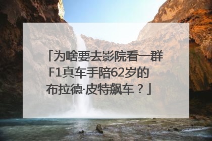 为啥要去影院看一群F1真车手陪62岁的布拉德·皮特飙车？