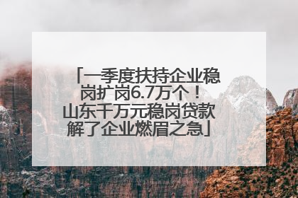 一季度扶持企业稳岗扩岗6.7万个！山东千万元稳岗贷款解了企业燃眉之急