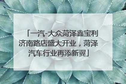一汽-大众菏泽鑫宝利济南路店盛大开业，菏泽汽车行业再添新翼
