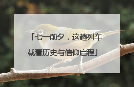 七一前夕，这趟列车载着历史与信仰启程