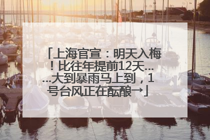 上海官宣：明天入梅！比往年提前12天……大到暴雨马上到，1号台风正在酝酿→
