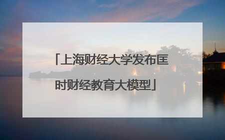 上海财经大学发布匡时财经教育大模型