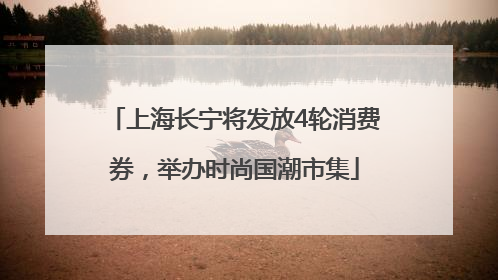 上海长宁将发放4轮消费券，举办时尚国潮市集
