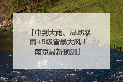 中到大雨、局地暴雨+9级雷暴大风！南京最新预测