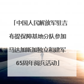 中国人民解放军驻吉布提保障基地分队参加马达加斯加独立和建军65周年阅兵活动