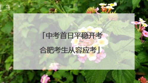 中考首日平稳开考 合肥考生从容应考