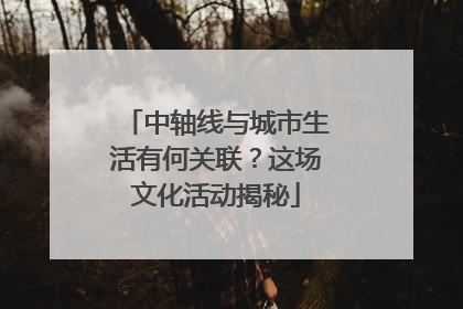 中轴线与城市生活有何关联？这场文化活动揭秘