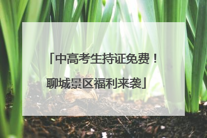 中高考生持证免费！聊城景区福利来袭