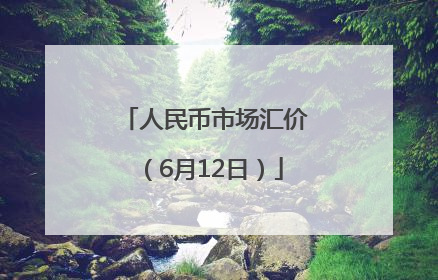 人民币市场汇价（6月12日）