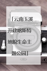 云南玉溪开建喀斯特地貌生命主题公园