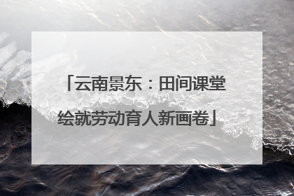 云南景东：田间课堂绘就劳动育人新画卷