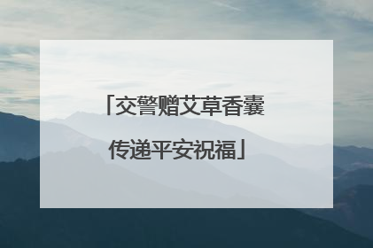 交警赠艾草香囊 传递平安祝福
