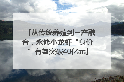 从传统养殖到三产融合，永修小龙虾“身价”有望突破40亿元