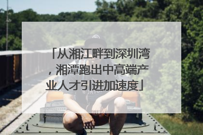 从湘江畔到深圳湾，湘潭跑出中高端产业人才引进加速度