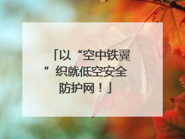以“空中铁翼”织就低空安全防护网！
