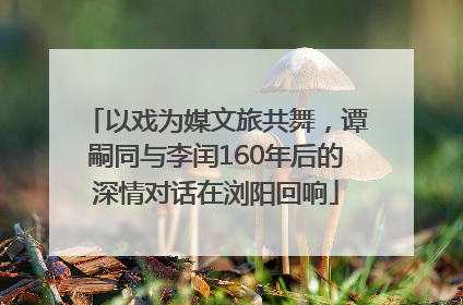 以戏为媒文旅共舞，谭嗣同与李闰160年后的深情对话在浏阳回响