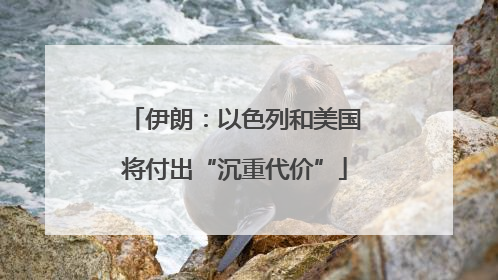 伊朗：以色列和美国将付出“沉重代价”